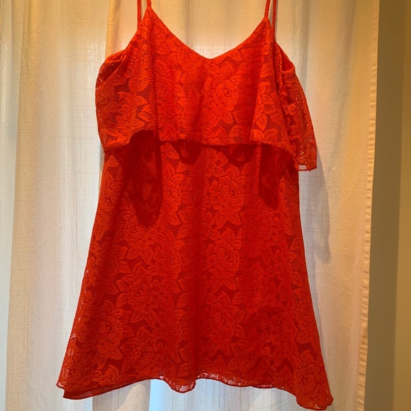 ⭐️ Blu Moon Coral Mini Lace Dress SzM - Picture 3 of 5